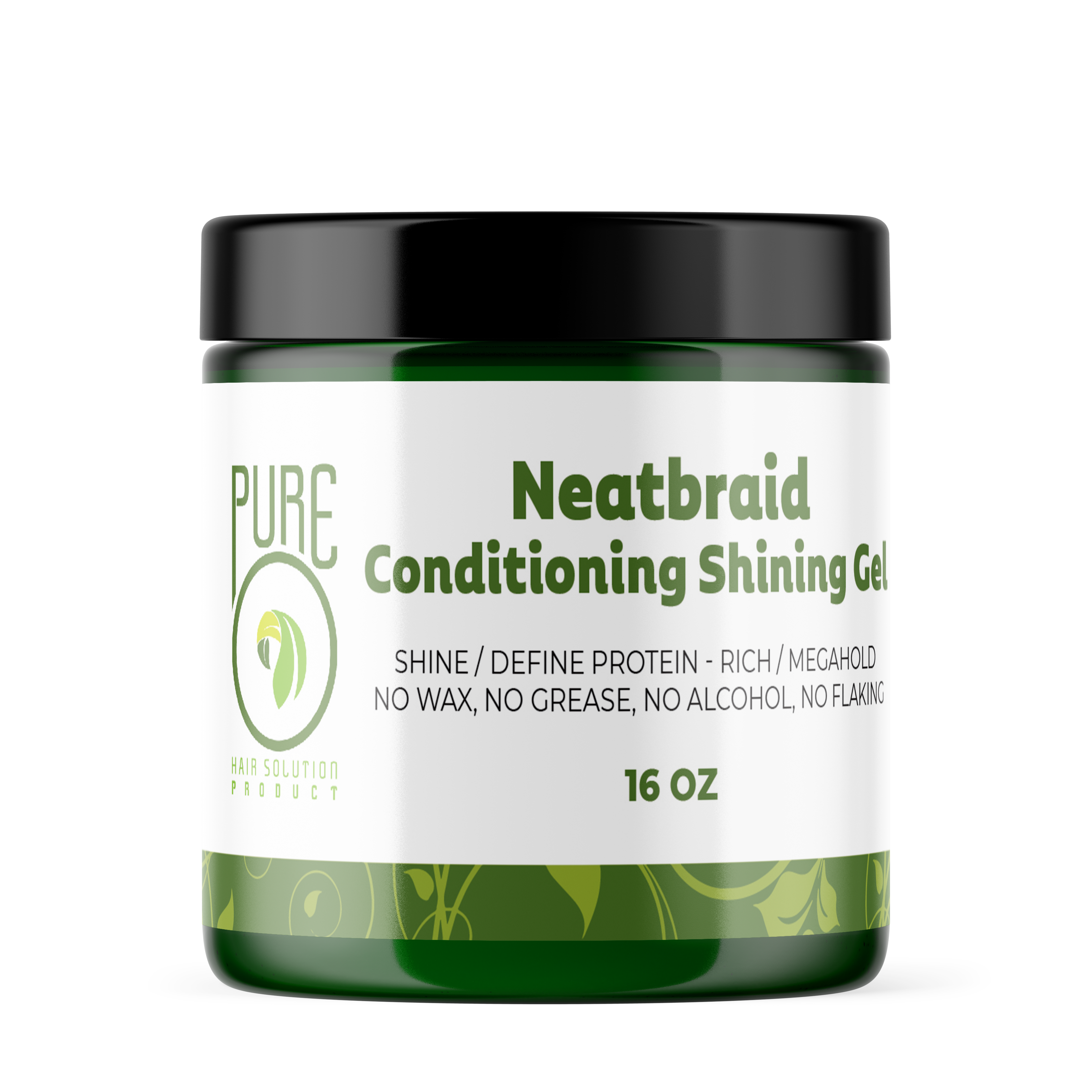 Pure O Natural Neatbraid Conditioning, Shining Gel, 16 Ounces
